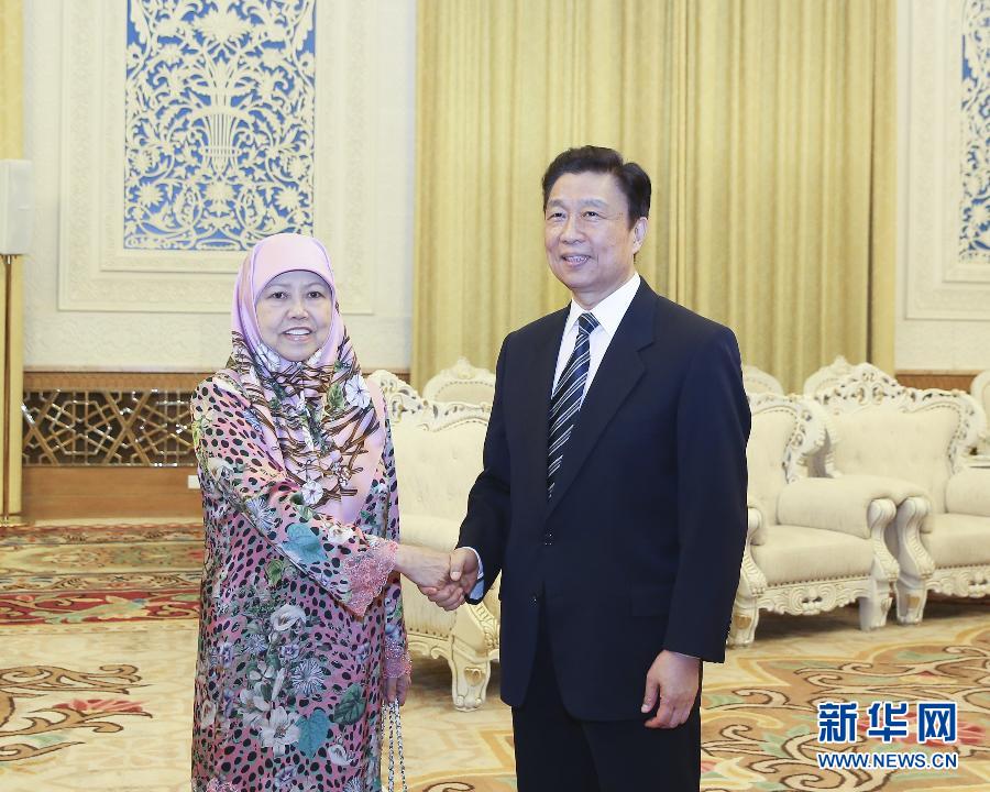 5月31日，國家副主席李源潮在北京會見文萊公主瑪斯娜。 新華社記者丁林 攝