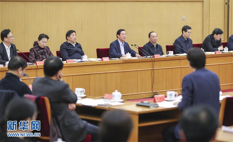 3月17日，中共中央政治局委員、中央書記處書記、中宣部部長劉奇葆在北京出席中華優(yōu)秀傳統(tǒng)文化傳承發(fā)展工作座談會。 新華社記者丁林攝