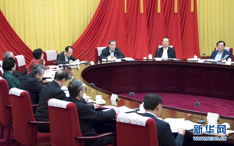 12月22日，全國政協(xié)主席俞正聲在北京主持召開政協(xié)第十二屆全國委員會(huì)第六十八次主席會(huì)議。 新華社記者 李濤 攝