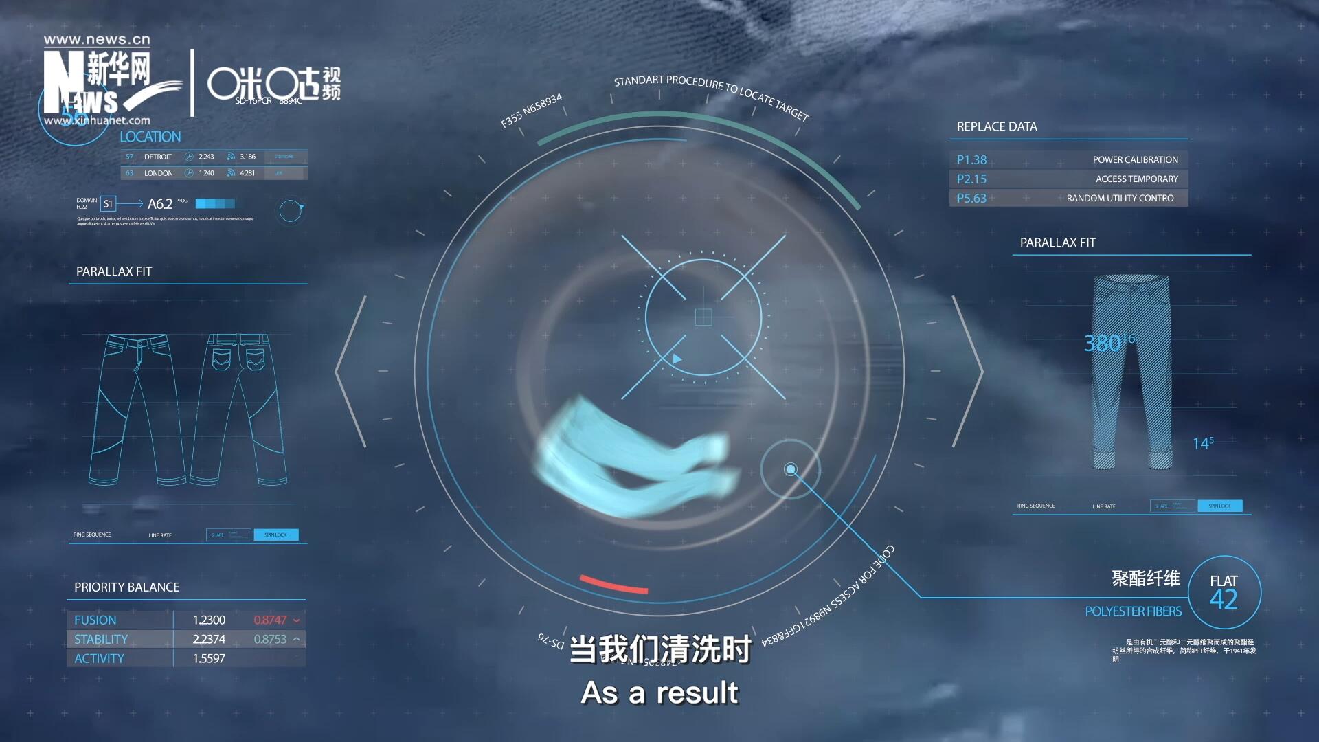 為了增強牛仔褲的彈性，面料里還會加入聚酯纖維