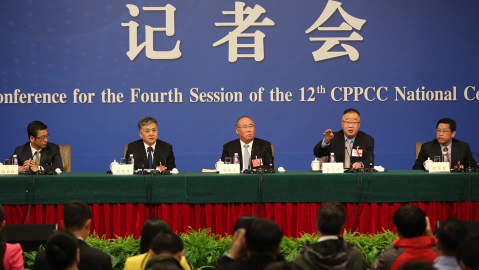解振華、秦大河、吳曉青、胡存智、白巖松答記者問