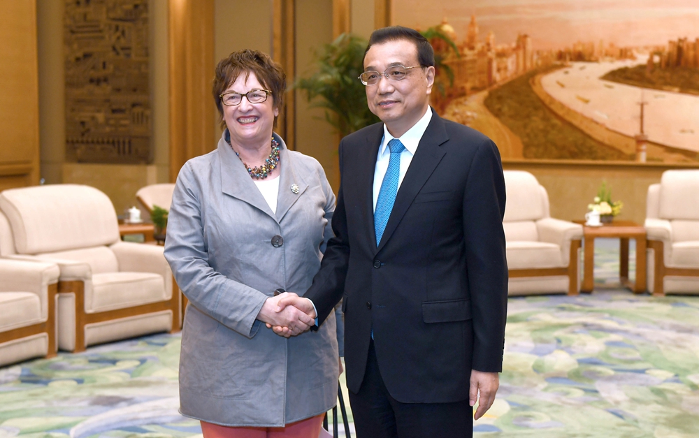 李克強(qiáng)會見德國總理特別代表、經(jīng)濟(jì)和能源部長齊普里斯