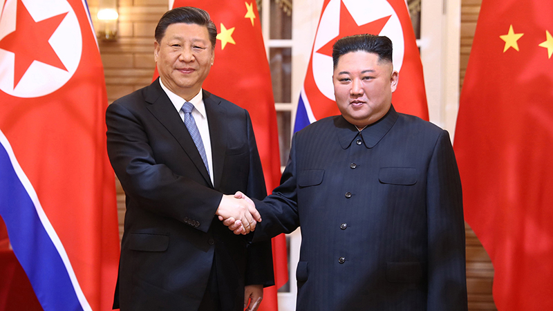 習(xí)近平同朝鮮勞動黨委員長、國務(wù)委員會委員長金正恩舉行會談
